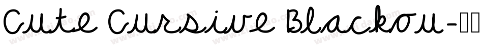 Cute Cursive Blackou字体转换